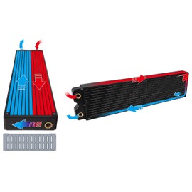 Thermaltake Pacific DIY Liquid Cooling System Clm240 40mm Thick High-Density Fins Dual-Row Copper Tubes Copper Radiator CL-W236-CU00BL-A