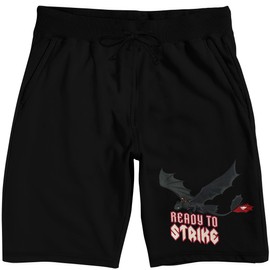 How to Train Your Dragon Toothless Ready to Strike Adult Black Sleep Pajama Shorts - XL