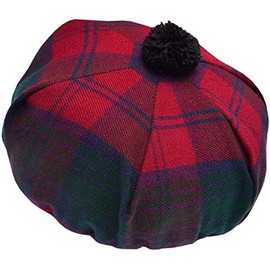 Scottish Kilt Tam O' Shanter Acrylic Wool Tammy Hat One Size Various Tartans (Lindsay)