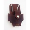Basket Style Leather Tape Measure Holder by AP Saddlery (Dark