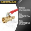 uxcell 4Pcs Brass Water Mini Ball Valve Shut Off Switch,