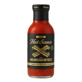 Baconic Hot Sauce with Real Bacon Bits – Zero Sugar, Clean Ingredients, No Seed Oils, Bold Flavor with a Spicy Kick – 12oz Glass Bottle