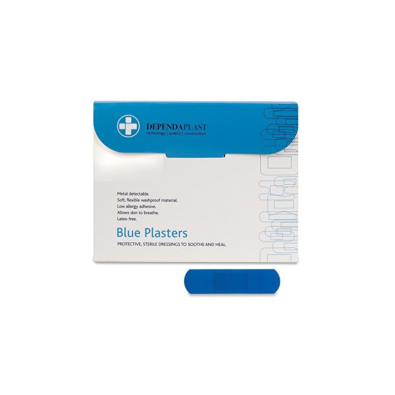 Reliance Medical Dependaplast Plaster Safe for Food Environments, Highly Detectable,