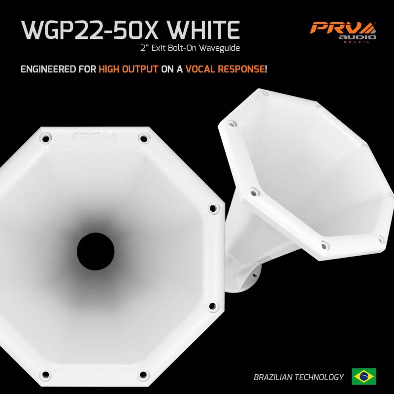 PRV Audio 1x PRV Audio WGP22-50X WHITE 2" Exit Waveguide