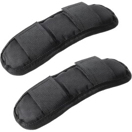 AHQiZFX Paquete de 2 almohadillas para orejas para correa de hombro, almohadillas para orejas para correa de hombro extra gruesas, bolsas de equipaje extraíbles negras, almohadillas para orejas para correa de