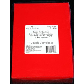 American Greetings 12 Happy Holidays Sled American Greetings New in Box Christmas Cards + Envelopes