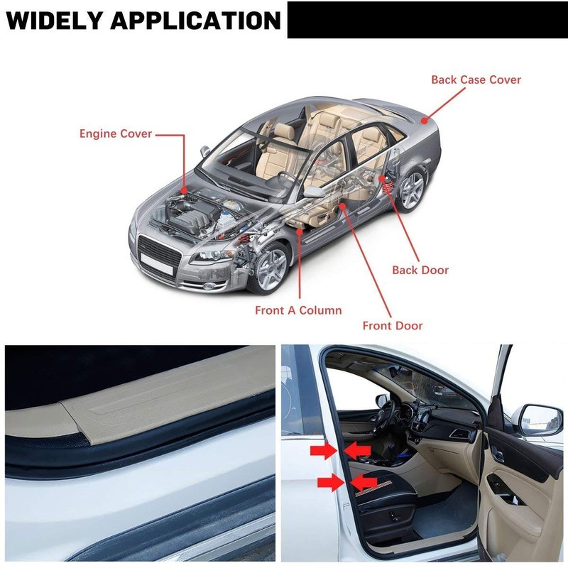 Focous Car Door Mall, D Shape, 32.8 ft (10 M+5