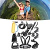 12PCS Action Camera Accessories Kit Adjustable Headband Floating Handle Assembly