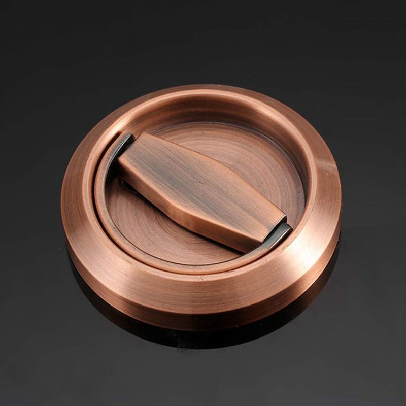 Hdtyyln 1Pcs Round Recessed Pull, Recessed Door Knob, Cabinet Round