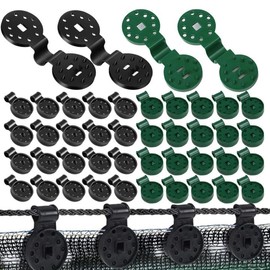 Clips for Awnings, Pack of 100, Plastic Clips for Protective Cloth, Awning Clips, Attachment for Shade Net & Protective Cloth, for Pool, Plants, Lawn, Shade (Black & Green)