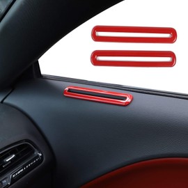 Interior Door Vent Cover Trim for Dodge Challenger 2015-2020 Interior Accessories (Red)