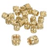 sourcing map 46 Pcs Threaded Inserts, M4 Brass Heat Set