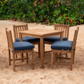 Tommy Bahama Dining Chair Cushion, 17" X 17" X 2.5", Bamboo Bay Cobalt