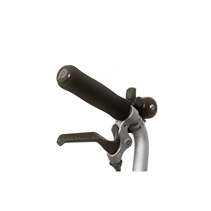 Foam M/H/S Grips + Handlebar Plugs for BROMPTON BLACK