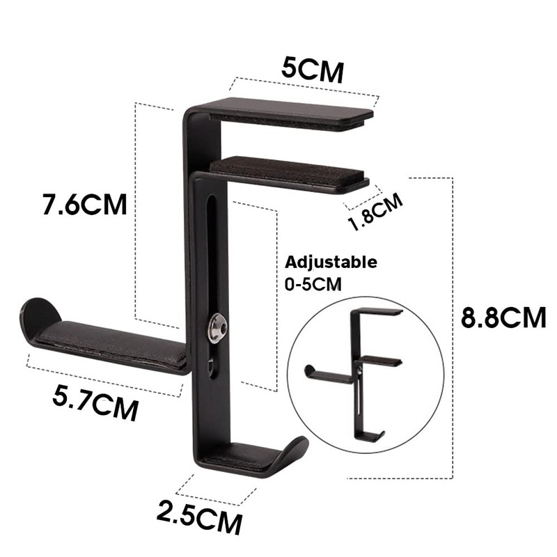 Headphone Bracket Hook Metal Earphone Headset Desks Display Stand Hanger