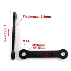 Mantt Motorcycle Lowering Links Fit for KLR650 2008-2018, Lowering Drop Links Lowering Kits 1.25 Drop CNC Aluminum Alloy (Black)
