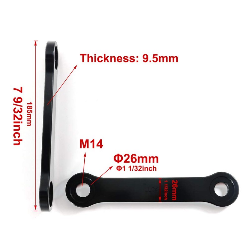 Mantt Motorcycle Lowering Links Fit for KLR650 2008-2018, Lowering Drop