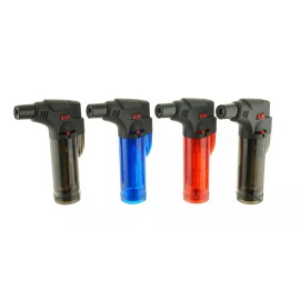 4 Pack Jumbo 4" Jet Flame Torch Gun Lighter Refillable Lockable Adjustable Clear