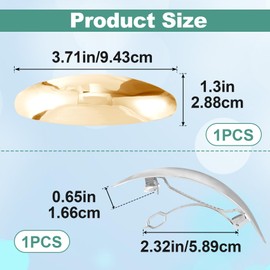 Pndeyo 2pcs French Metal Hair Barrettes for Women, Non-Slip Oval Large Spring Hair Clip, Wedding Prom Hair Pins Accessories for Long Thick Curly Wavy Straight Hair- Gold & Silver