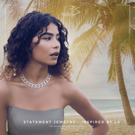 RUGGED steel - Women's Necklace Stainless Steel Solid Stylish XXL Statement Link Chain Curb Chain Wide & Heavy Lobster Clasp (Including Jewellery Box), Stainless Steel, No Gemstone