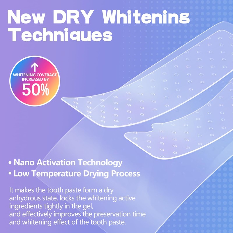 Teeth Whitening Strips, Whitening Teeth Set with 28 Sensitive Dry