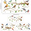 4 Pieces Garden Birds on Branches Stickers Removable Birds on