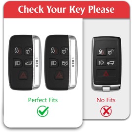 WORCAS Soft TPU Key Fob Cover Case for Range Rover，Compatible with Jaguar Range Rover Evoque Velar Discovery LR4 Land Rover Sport and Jaguar XF XJ XE F-PACE F-Type(Red)