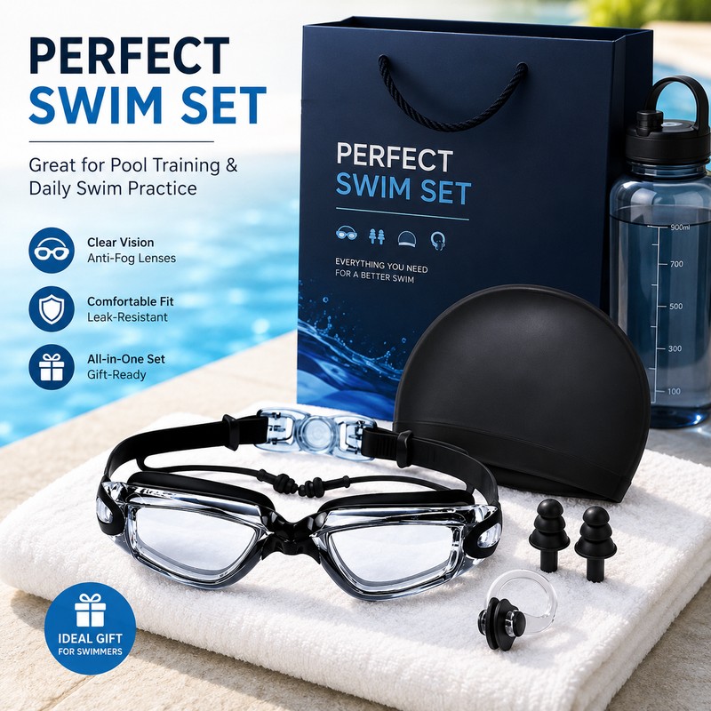Kids Anti-Fog Swimming Goggles for Pool & Beach – UV-Protection