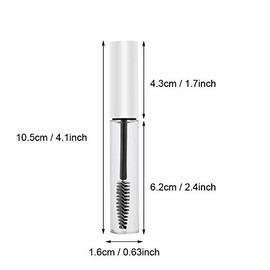 Tubo de rímel vacío con inserto de goma, 5 colores, tubo de delineador de ojos transparente de 10 ml con varita para pestañas, aceite de ricino, botella vacía para contenedor