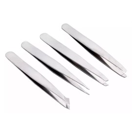 Unbranded 4Pcs Anti-static Stainless Steel Tweezers Maintenance Tools Industrial Precision