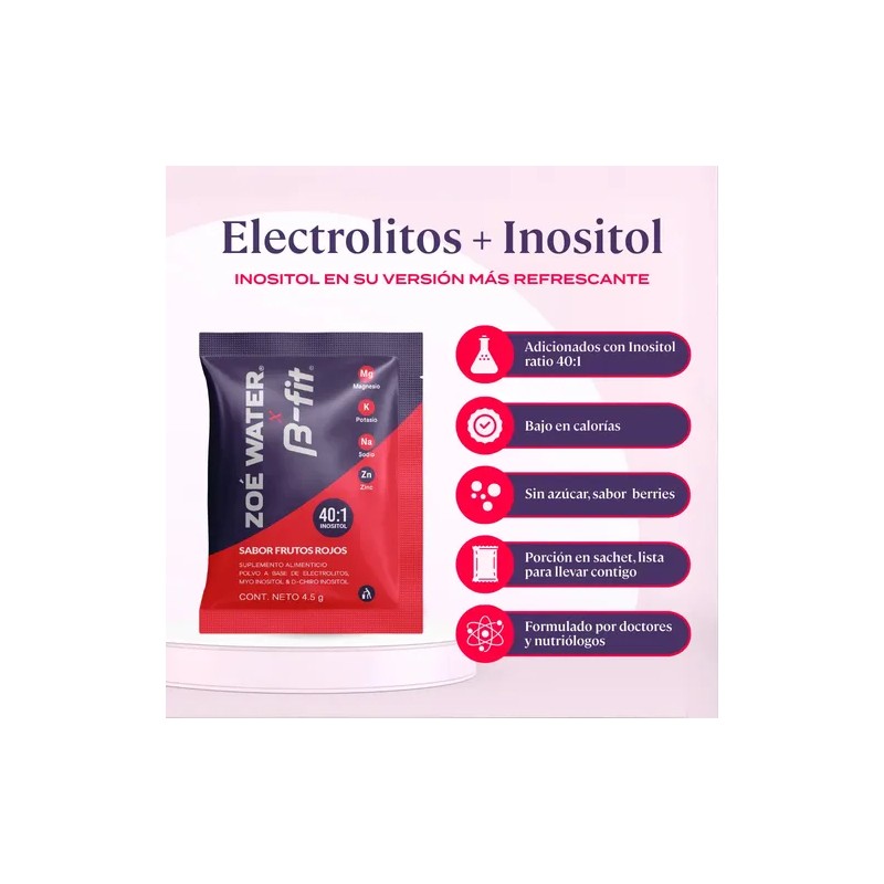 Fit Zoe Water Electrolitos Polvo Inositol Pzs