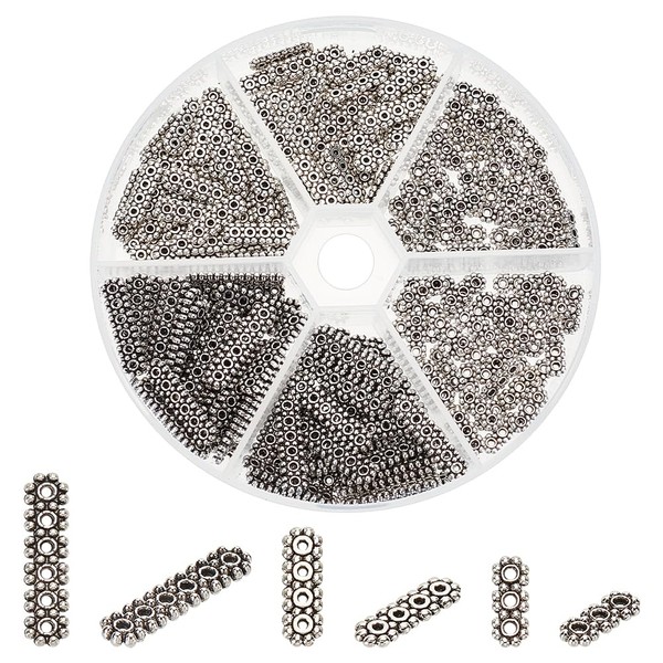 PH PandaHall Pack of 240 Spacers Antique Tibetan Strand Separator