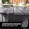 CHEDA 4 PCS Composite Decking Boards End Cap 5.5" Dark