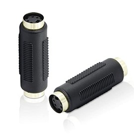 S-Video Female to Female 4 Terminal Connector YACSEJAO S-Video Female to Female Adapter Gold-Plated Mini Din 4 PIN Composite Connector for SVHS/S-Video Cable Adapter (2Pack)