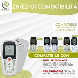 Remote Control for CONDIZIONATORE CHIGO, Howell, Whirlpool ZH/EZ-01 Air Conditioning Units, Air Conditioner Heat Pump