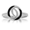 VIR JEWELS 1/10 cttw Black Diamond Ring in .925 Sterling