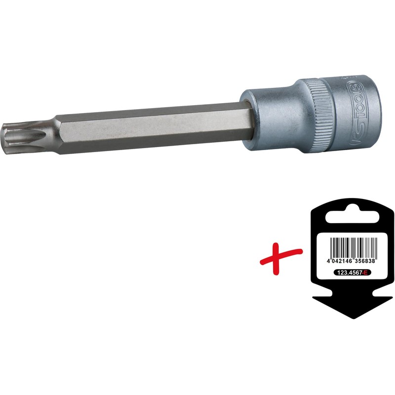 KS Tools 1/2 Inch Bit Socket Torx, Long, T50, on