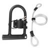 Bike U Lock with Steel Cable 2 Key Universal Anti