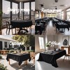 RUISIBO Round Table Cloths 60 Inch Black Tablecloth Party Outdoor
