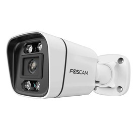 Foscam V5EP 5MP POE Surveillance Camera with Built-in Headlight and Alarm Siren, Detection of Persons and Vehicles, Night Vision, Two-Way Audio, P2P Function, IP66 Waterproof