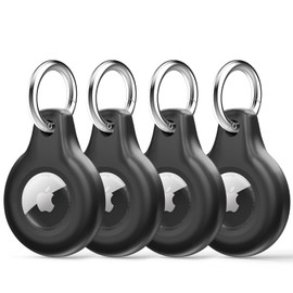 Tandoler Airtag 4 Pack IPX8 Waterproof Protective Case, Full Body Scratch-Proof and Shock-Proof Keychain, Airtag Accessories for GPS Item Finder Tracker