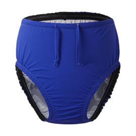 Dreammonkey Reusable Swim Nappy for Kids & Youth Leakproof Special Needs Swimwear Waterproof Incontinence Protection for Pool & Beach, Boys & Girls(Blue,10-12T)