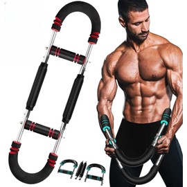 Twister Arm Trainer for Men - Adjustable Chest Workout Equipment for Home Gym, Muscle Builder & Strength Training for Arms, Chest, Shoulders (Red, 20-60lb)