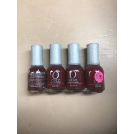 ORLY Lot Of 4 ORLY Bus Stop Crimson Nail Lacquer Polish Color .6oz/18ml 40087
