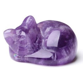 XIANNVXI Cat Decoration Amethyst Crystal Figure Cat Figure Amethyst Cat Figures Decorative Crystal Stones Decoration Cat Birthday Gift Cat Lover