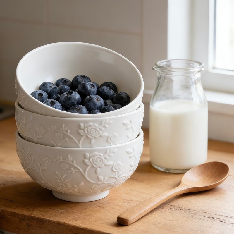 Soup Bowls,Cereal Bowls Set of 4, Decorative Bowls Ceramic Ramen