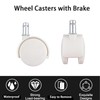 INCREWAY 5Sets White Nylon Wheel Casters, Chair Wheel Replacement Universal
