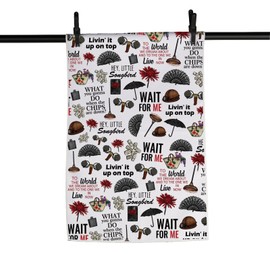 MNIGIU Musical Inspired Gift Musical Theatre Fan Gift Musical Kitchen Towel (Wait for Me Towel)