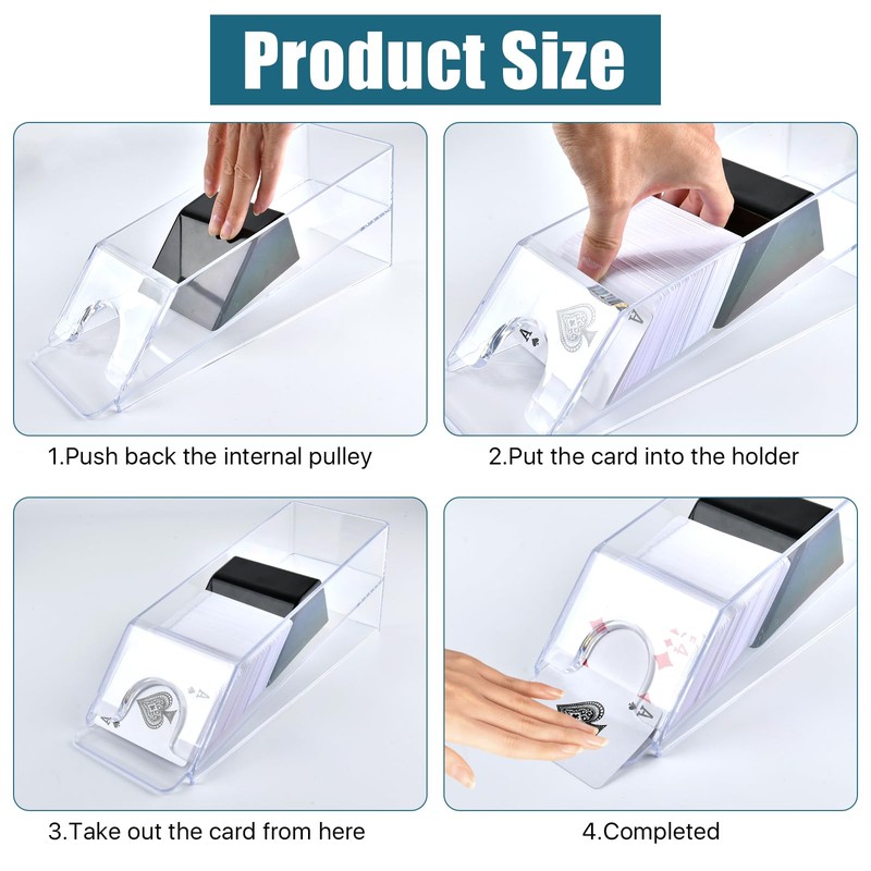 Worldity 6 Deck Blackjack Shoe, Clear Blackjack Dealing Shoe, Acrylic