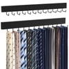 HOMEBROS Tie Rack Wall Mount, Wooden Closet Tie Hanger with